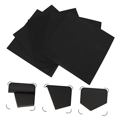 Happyyami 5pcs Insulated Pad Non- Fish Tank Mat Shock-Absorbing - Aquarium Accessory Wear- Design for Home Use Black