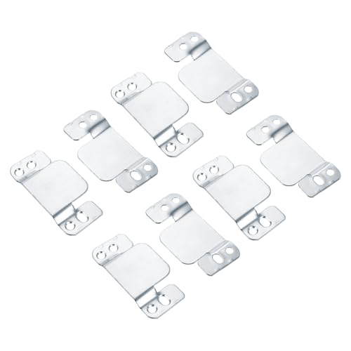 uxcell 8Pcs Sectional Sofa Interlocking, 96 x 40mm Sectional Couch Connector Interlocking Sofa Connector Bracket for Keeping Furniture Sofas from Sliding, Silver