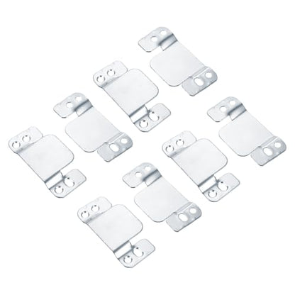 uxcell 8Pcs Sectional Sofa Interlocking, 96 x 40mm Sectional Couch Connector Interlocking Sofa Connector Bracket for Keeping Furniture Sofas from Sliding, Silver