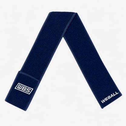 We Ball Sports Streamer Football Towel, Sports Towel with Hook and Loop Fastener to Clean Football Visor and Gloves (Navy, Adult) - color: Navy