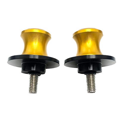6MM M6x1.5 Motorcycle Swing arm Sliders Spools CNC Swing Arm Stand Screws 2PCS for Yamaha YZF R1 R3 R6 R25 R125 R6S 600R 750R (Gold) - color: Gold