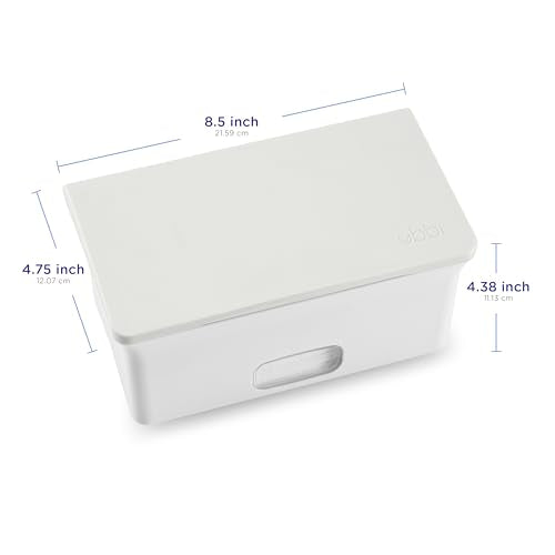 Ubbi Baby Wipes Dispenser with Weighted Plate and Secure Seal, Nursery and Baby Registry Essential to Keep Wipes Fresh, Oat - color: Oat Wipes Dispenser