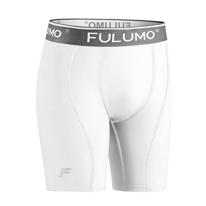 Boys Compression Shorts with Cup Pocket Base Layer Underwear