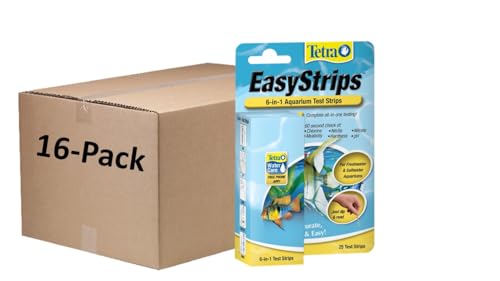 Tetra EasyStrips 6-in-1 Aquarium Test Strips, 400 Pack - size: 25 Count (Pack of 16)