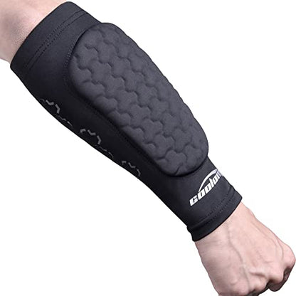 COOLOMG Football Forearm Pad with Stick Grips - color: Black Single, size: Medium