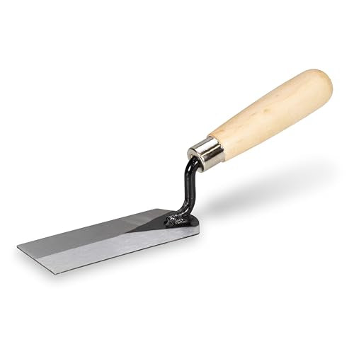 Marshalltown Masonry Margin Trowel, 5 Inches by 2 Inches, Carbon Steel Blade, Wood Handle, Concrete Trowel for Masonry Tools and Concrete Tools, 97