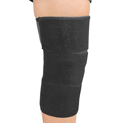 Universal Knee Compression Support – Hot and Cold Therapy System Adjustable Knee Support with Direct Stick Packs & Dual Compression Straps – Breathable & Hypoallergenic Design - style: Knee