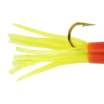Berkley PowerBait Pre-Rigged Atomic Tubes Fishing Soft Bait - color: Red Chartreuse, size: 1/32 oz