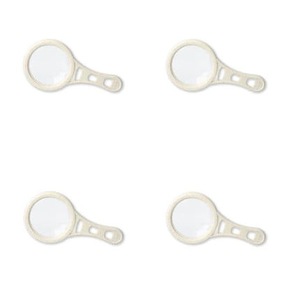 4 Pack Carson MagnetMag Wheat Magnifier - Organic Handheld Magnifier with 3X Magnification, 6X Spot Lens and Magnetic Handle Made from Real Wheat - Magnifying Glasses Set (DX-50EF)