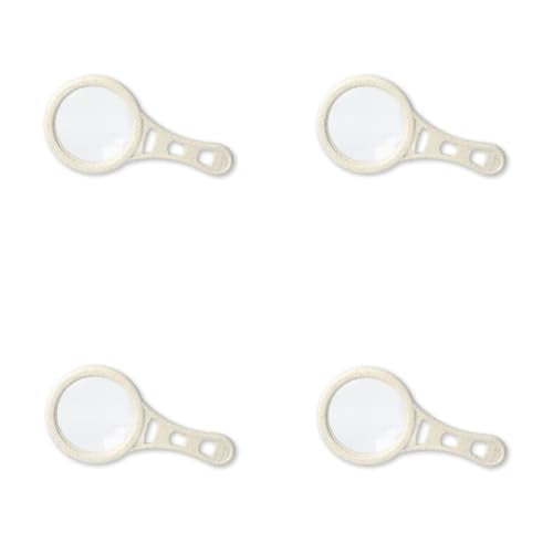 4 Pack Carson MagnetMag Wheat Magnifier - Organic Handheld Magnifier with 3X Magnification, 6X Spot Lens and Magnetic Handle Made from Real Wheat - Magnifying Glasses Set (DX-50EF)