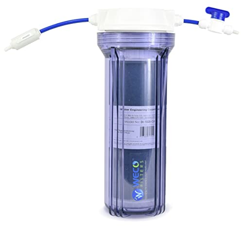 WECO PDI-1025 Color Changing Deionizing Mixed Resin - Replacement Refill Cartridge - TDS Filtration for Aquariums with Economy Housing Kit - 2-1/2" x 10" - style: with Economy Housing Kit