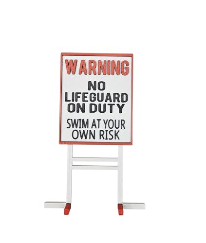 Funny Aquarium Decor No Lifeguard on Duty Swim at Your Own Risk Street Sign Funny Fish Tank Decorations