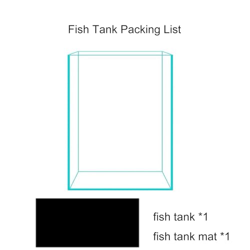 5 Gallon Glass Fish Tank, Easy to Maintain Small Aquarium for Betta/Snails/Shrimp and Aquatic Planting.