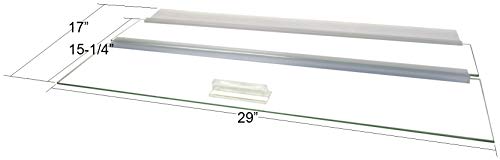 Glass Canopy Set for 85 Gallon Long, 120 Gallon Extra High, and 100 Gallon Aquariums by Aquarium Masters, AM36018, for 60" Long x 18" Wide Aquarium Masters Aquariums with Center Brace