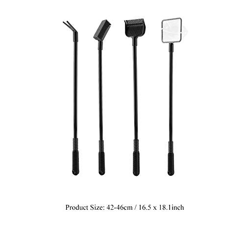 TOPINCN 4 in 1 Aquarium Fish Clean Tool Set Portable Aquarium Cleaning Tool Set Fish Cleaner Brush Multipurpose Aquarium Cleaning Tool Kit