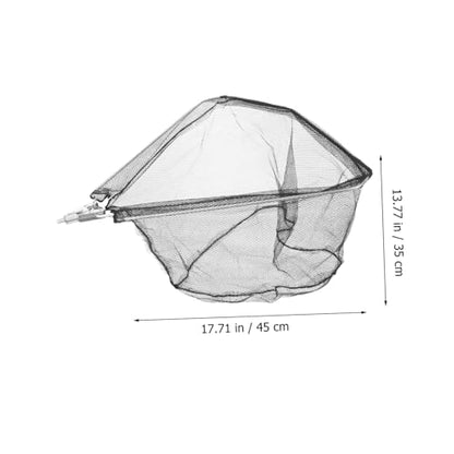 Toyvian Portable Detachable Fishing Net Head Stainless Steel Solid Mesh Basket Lightweight Fish Friendly Catching Tool for Lakes Rivers and Boats Compact Replacement Net for