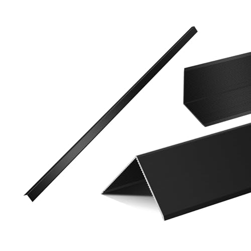 Aluminum Alloy Black Corner Guards 19Ga Thickness Wall Corner Protectors for Walls Right Angle Corner Protectors L Shaped Metal Protectors Guards (1.6x1.6x48 Inch-6PCS) - size: 1.60X1.60X48.0"