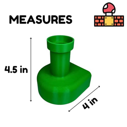 REEFSHAPE Pipe Design Aquarium Viewing Tunnel | Underground Fish & Shrimp Corner Hideout with Pipe Entrance | Made in USA (Green, Single Pipe) - color: Green, Single Pipe
