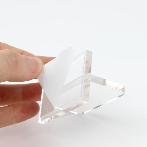 6Pcs Clear Acrylic Aquarium Lid Handles, Transparent Pulls Handles Fish Tank Cover Handle with Adhesive Sticker, Rectangle Aquarium Tank Lid Replacement Handle for Aquarium Fish Cover Holder