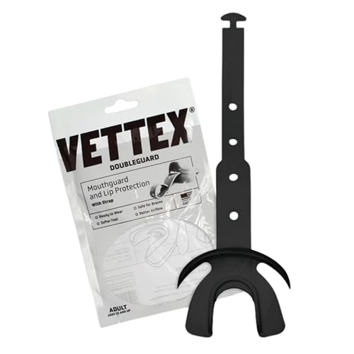 Vettex Doubleguard Mouthguard with Lip Protection - color: Black, size: Pack of 1