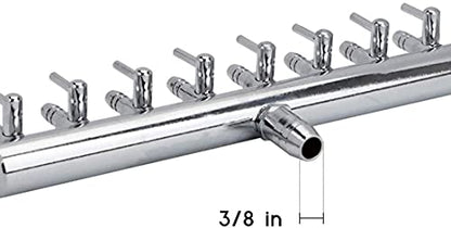 Aquarium Air Valve 8 Way Inline Manifold Air Flow Pump Tubing Splitter Lever Control Valve
