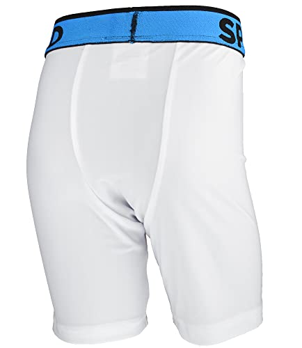 Sports Unlimited Youth Baseball Athletic Compression Shorts Athletic Supporter with Flex Cup - size: Medium
