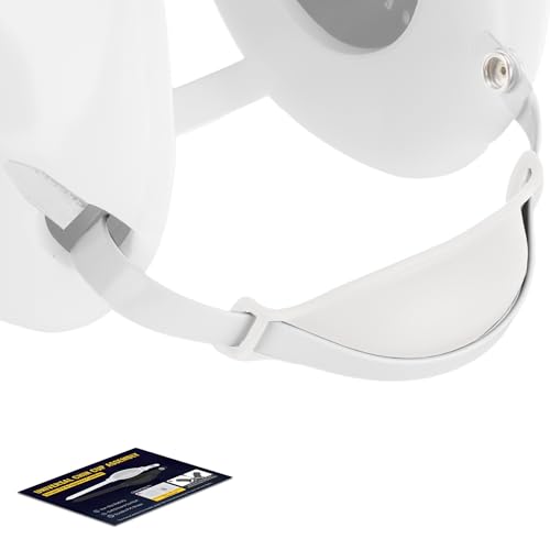 Trymaker Wrestling Headgear Chin Cup Strap Universal | One Buckle, Silicone Chin Cup, Soft Secure Fit, Non-SlipAdults, Youth - color: White