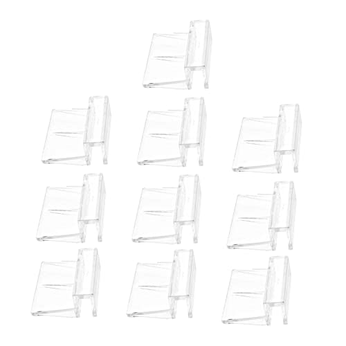 10pcs Fish Tank Cover Holders Transparent Acrylic Brackets for Aquarium Lids Easy Install Support Frames for Fish Tank Covers and Aquarium Accessories