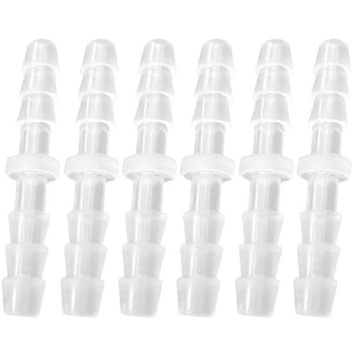 Plastic 3/16” hose ID Barb pipe connectors Joint Splicer Mender Adapter Union Boat Water Air Aquarium O2 Fuel (pack of 6)