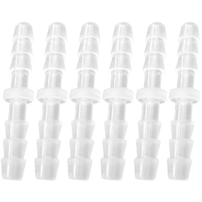 Plastic 3/16” hose ID Barb pipe connectors Joint Splicer Mender Adapter Union Boat Water Air Aquarium O2 Fuel (pack of 6)