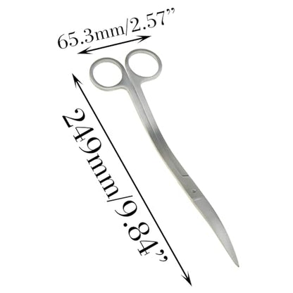 DGZZI 25cm Wave Scissors Stainless Steel Aquatic Weed Pruning Tool Fish Tank Aquarium Cleaning Flat Sand Shovel Algae Scraper Pet Supplies