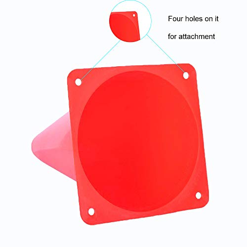 Alyoen 9 inch Traffic Cones, Plastic Sport Cones, Red Soccer Training Cones for Outdoor Activity & Festive Events (Sets of 10/15/ 20) - color: 10 Pack-Red