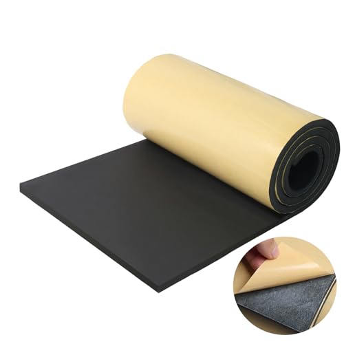 Eunice Sponge Neoprene Foam Sheet with Adhesive, 12 in x 59 in x 3/4 in Foam Rubber Roll Cut to Multiple Dimensions, High Density Rubber Padding for Shock Pad, DIY - size: 12 in x 59 in x 3/4 in
