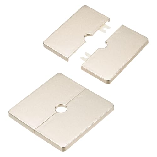M METERXITY 2-Pack Wall Split Flange, ABS Square Self-Adhesive Escutcheon Plate Cover Buckle for 12mm/0.47in Dia Pipe Accessories/Floor/Ceiling, Plumbing Cover Plates [Gold,7mm/0.28in H] - color: Gold, size: 12 mm/0.47 in