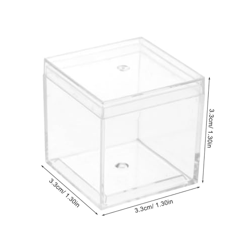 Homoyoyo 12pcs Mineral Specimen Display Case Plastic Box Dividers Mini Storage Container Food-Grade Easy Viewing Design