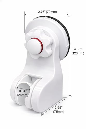 Pump&fix 45 Degrees Adjustable Handheld Shower Head Holder Suction Cup Wall Mount Bracket