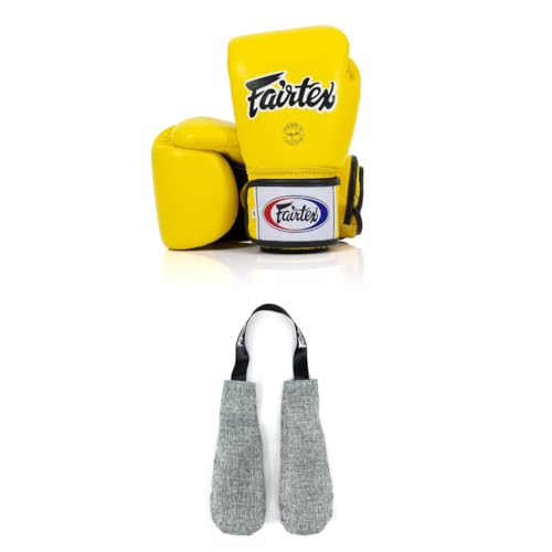 Fairtex BGV1BR Boxing Gloves & Deodorizer Set | Breathable, Shock Absorbent Muay Thai Gloves with Odor Neutralizing Inserts | Perfect for Boxing, Kickboxing, MMA, & Fitness