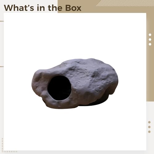 Ceramic Aquarium Cave Shelter with Dual Openings, Purple Sand Shrimp Hideout House for Cichlid Breeding, Parrot Spawning, and Tank Decoration