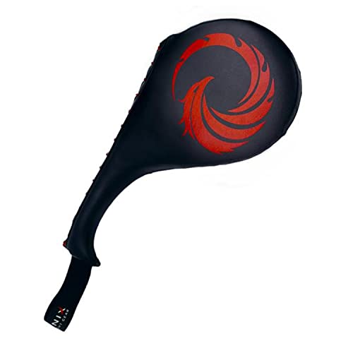 Impact Single Floppy Paddle, High Density Foam & Leather Shock Absorbing Training Equipment, Leather Target Paddle for Mixed Martial Arts, Great for Kicking and Spinning Techniques