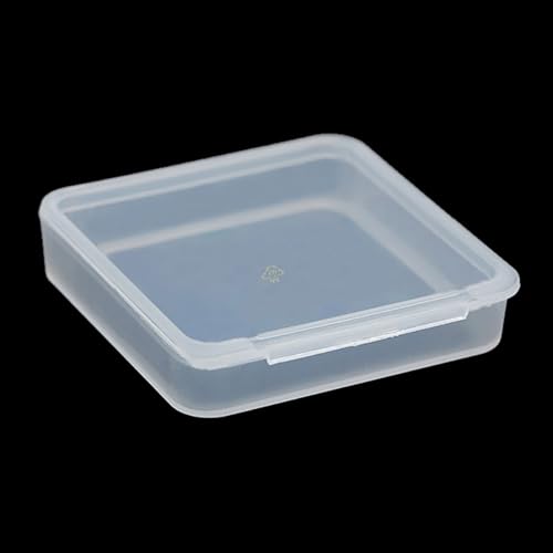 Square Clear Craft Supply Case (2.13 x 2.13 x 0.47 Inches), 12 Pack Plastic Storage Containers with Lids, Square Bead Organizers for Beads, Earplugs, Pins, Small Items etc - size: 2.13 x 2.13 x 0.47 Inch
