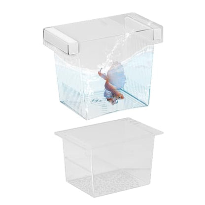 Fish Hatching Container - Floating Fish Breeder Box for Aquarium, Isolation & Hatchery Tank | Fish Nursery Box, Divider Incubator Container for Betta Fry Guppy Angelfish Acclimation & Feeding - color: Square