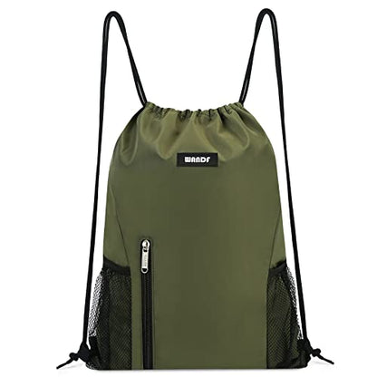 WANDF Drawstring Backpack, Gym Sackpack for Sports - color: Green