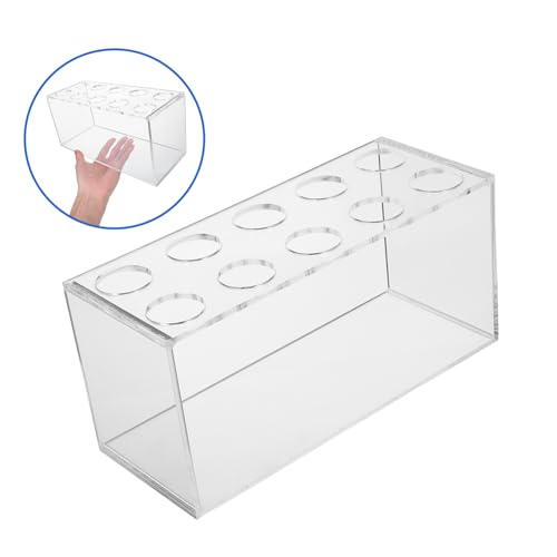 Ipetboom Acrylic Test Tube Rack Slot Inverted Storage Holder for Vials Laboratory Organizer for Space Saving and Secure Placement