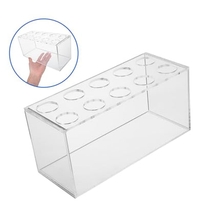 Ipetboom Acrylic Test Tube Rack Slot Inverted Storage Holder for Vials Laboratory Organizer for Space Saving and Secure Placement