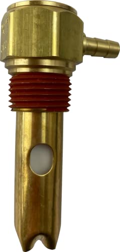 Fuel Tank Vent Assy Compatible with Peterbilt Application K25-6000 Full-Function Double Barb for o.25 ID Hose 230F Thermal Relief w/Vibra Seal on Threads, Brass