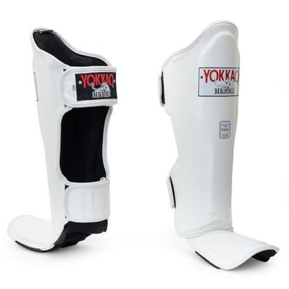 YOKKAO Matrix Muay Thai Kickboxing MMA Shin Guards with Knee Guards Matrix - White - S