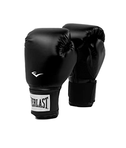 Everlast Prostyle 2 Boxing Gloves, Entry Level Training Gloves for Men and Women, Secure Fit Hook and Loop Closure & Ventilation, Heavy Bag & Speedbag Training - color: Black, size: 12 oz