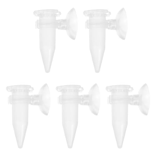Cabilock 5pcs Mini Aquarium Feeder Tube with Suction Cup Automatic Shrimp Dropper Feeder for Small Fish Tank Breeding and Ornamental Fish