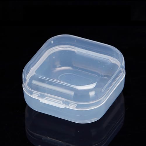 12 PCS Square Empty Mini Clear Plastic Storage Containers (1.38 x 1.38 x 0.71 Inch), Clear Plastic Beads Storage Containers Box for Beads, Jewelry, Game Pieces and More - size: 1.38 x 1.38 x 0.71 Inch