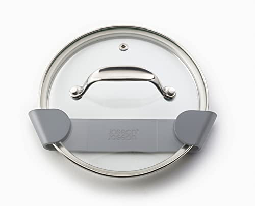 Joseph Joseph Duo - Set of 3 Pot and Pan Lid Holders, Self Adhesive Wall Mount Storage Organiser, Suitable for Lids Up to 24 cm, 3M VHB Tape Included, Grey